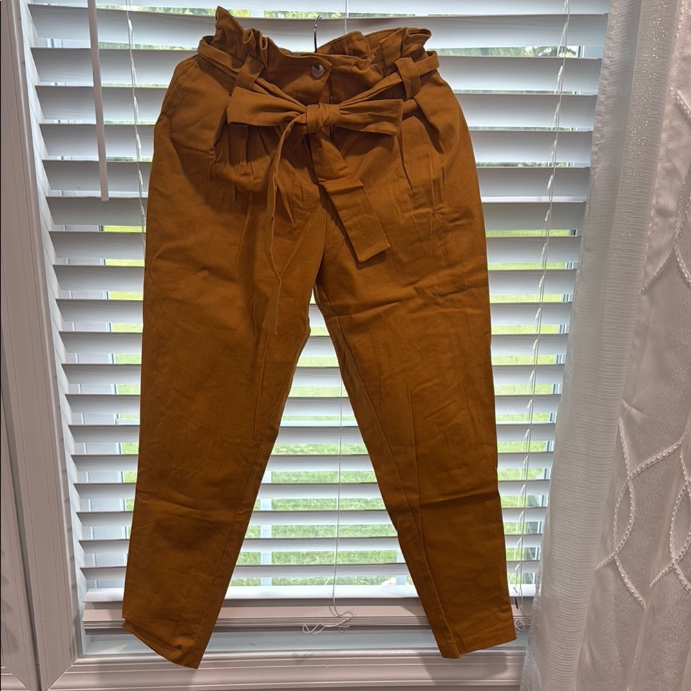 Shasa Mustard High-Waist Pants